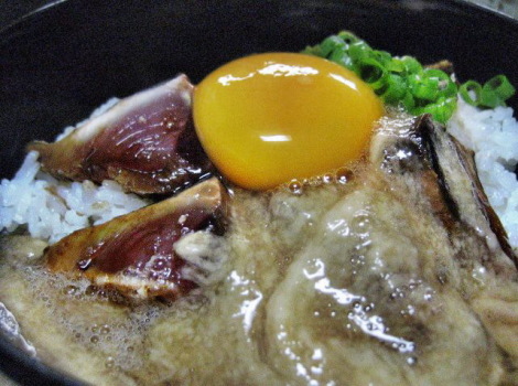 カツオの簡単丼レシピ・かつおの山かけ丼